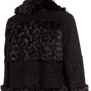 NWT Kensie patchwork mixed faux fur coat size M